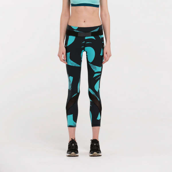 Direct-To-Consumer Yoga Pants: Abstract Art Blue