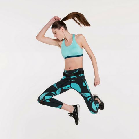 Direct-To-Consumer Yoga Pants: Abstract Art Blue