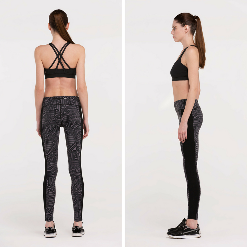 Direct-To-Consumer Yoga Pants: Abstract Art Grey