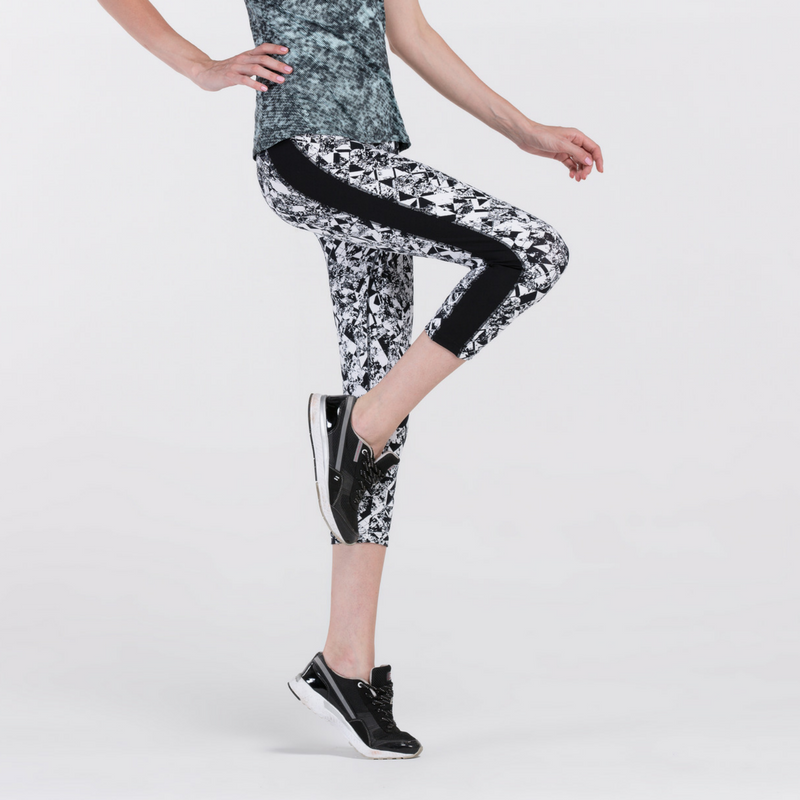 Direct-To-Consumer Yoga Pants: Abstract Art B&W